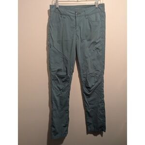Toad & Co Womens Summit Line Hiking Pant Size 4 Cotton Outdoor Roll Up Teal Blue